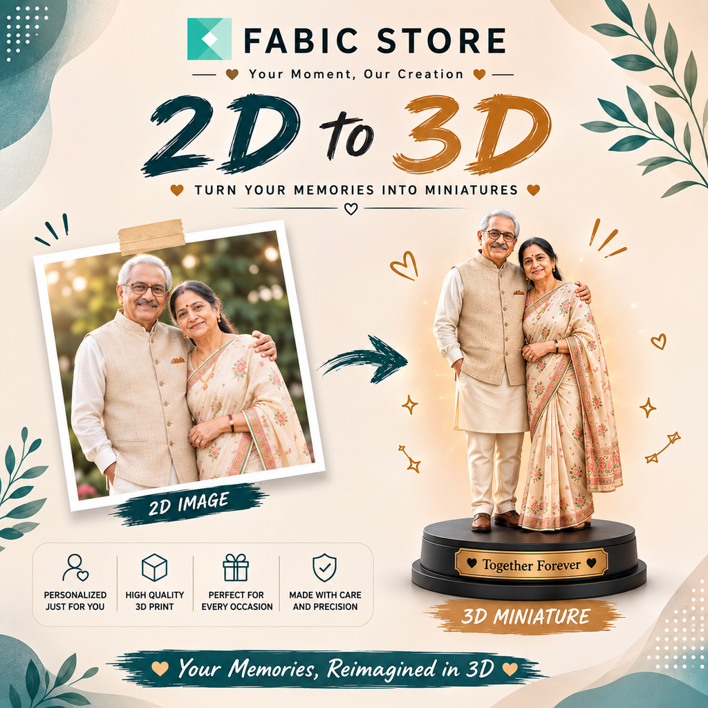 Your Family Forever – Custom 3D Printed Family Statue for 2, 3 or 4 Members