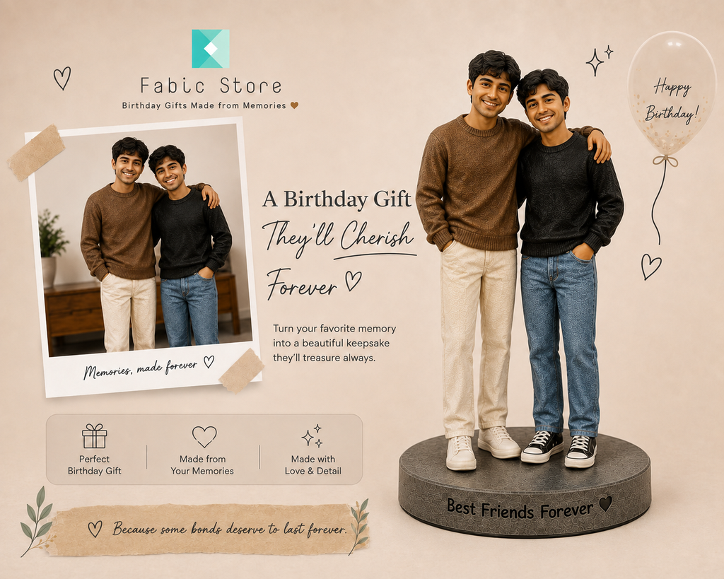 Perfect Birthday Gift for Friends 🎁 | Custom 3D Photo Miniature | 2 Members