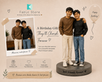 Perfect Birthday Gift for Friends 🎁 | Custom 3D Photo Miniature | 2 Members