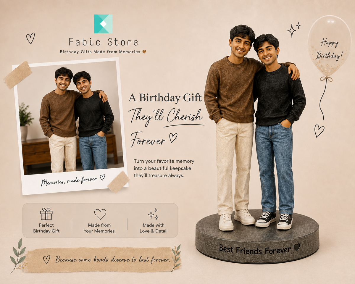 Perfect Birthday Gift for Friends 🎁 | Custom 3D Photo Miniature | 2 Members