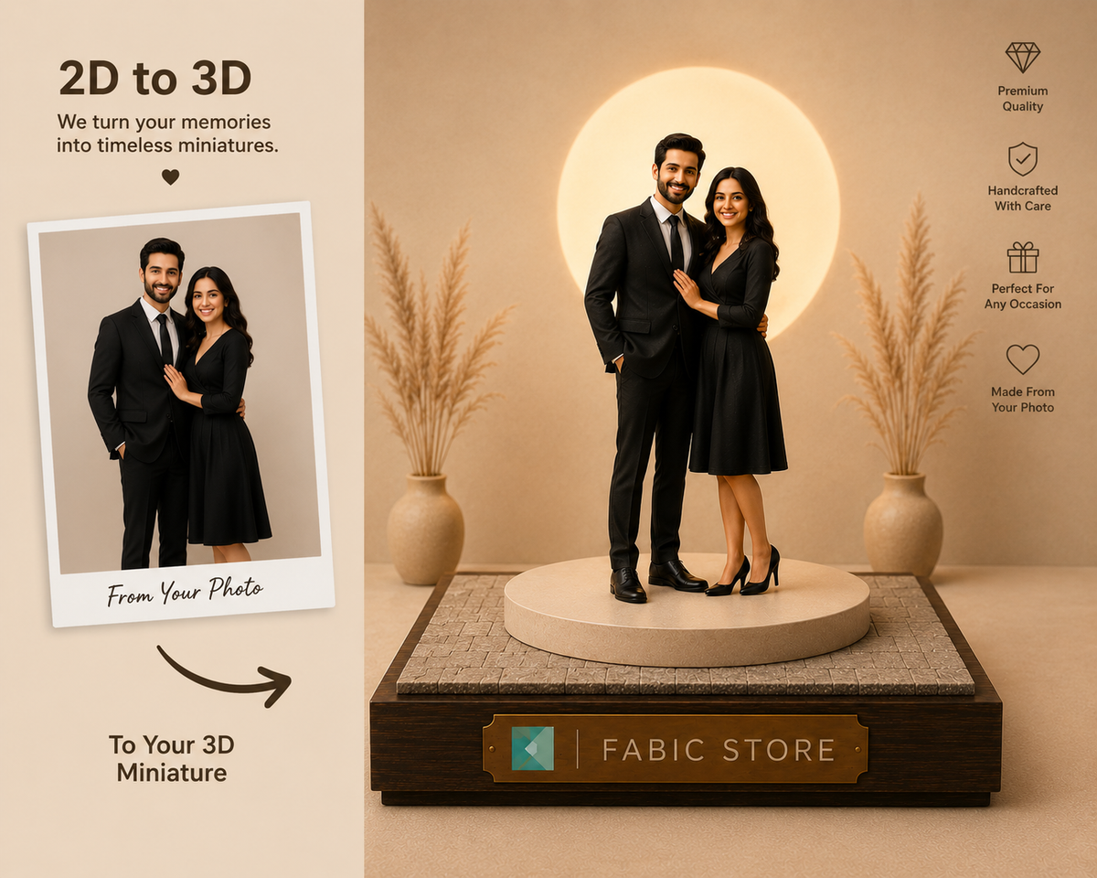 Forever, Preserved — A Bespoke 3D Portrait for Your Space🖤 - For Solo or Couple