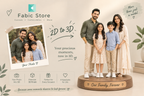 Your Family Forever – Custom 3D Printed Family Statue for 4 Members